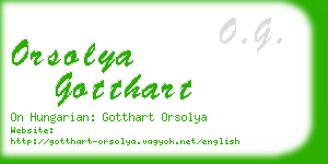 orsolya gotthart business card